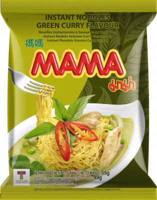 Green Curry Noodles - Mama - Helkartong - 30 st.