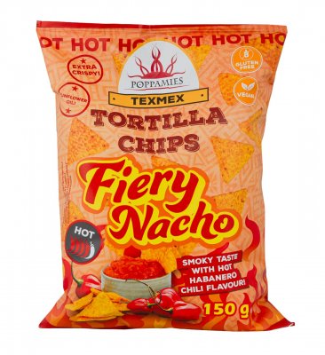 Poppamies - Fiery Nacho Tortillachips - 150g