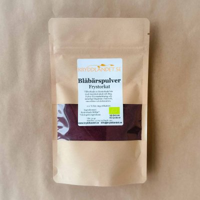 Blåbärspulver - Frystorkat - EKO - 50g