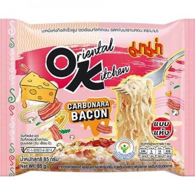 Carbonara Bacon Noodles - Mama