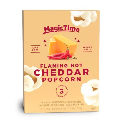 Magic Time Flaming Hot Cheddar Popcorn