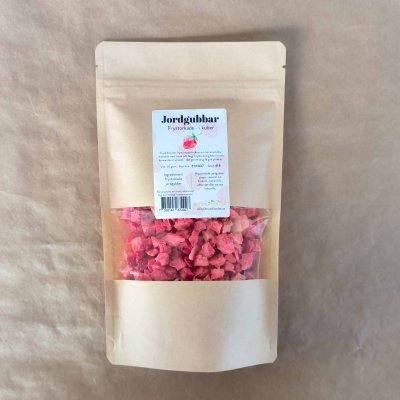 Frystorkade Jordgubbar - Kuber - 30g