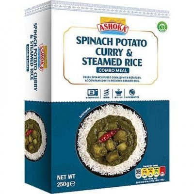 Ashoka - Spinach Potato Curry & Steamed Rice