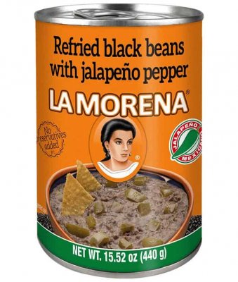 La Morena - Refried Black Beans - Jalapeño - 440g