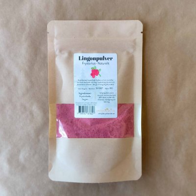 Lingonpulver - Frystorkat - 50g