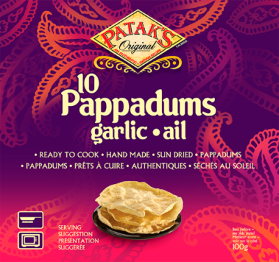 Pappadums - Vitlök - Patak's