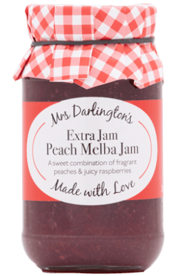 Mrs Darlington - Peach Melba Jam - 340g