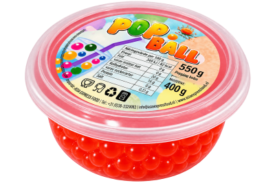 Boba Popping Pearls - Jordgubb - 550g