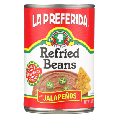 Refried Beans Jalapeno - La Preferida