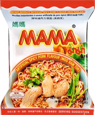 Spicy Pork (Moo Nam Tok) Noodles - Mama - Helkartong - 30 st.