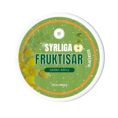 Pastillfabriken - Syrliga Fruktisar - Grönt Äpple - Dosa