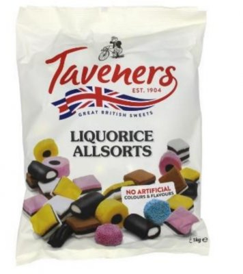 Liquorice Allsorts - Taveners 1 kg